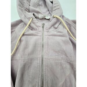 Double Zero Lovely Large Corduroy Hooded Jacket With Zip Front Chore Barn Coat